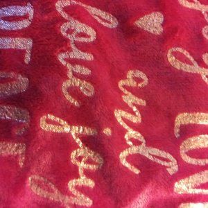 St. Valentines's Throw  New Gold Imprinted